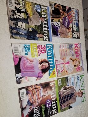 Assorted Knitting Magazines - Colorful Covers